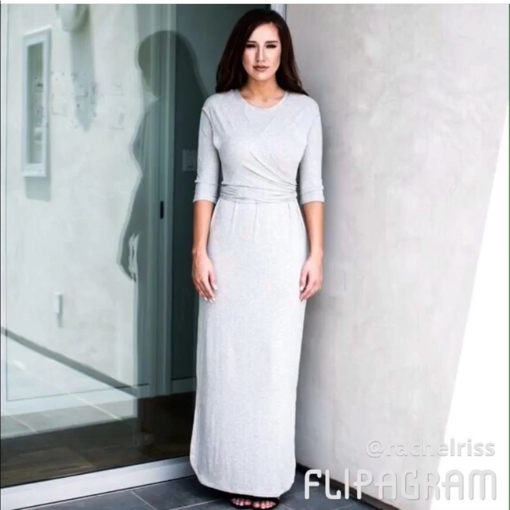 Linear Collection Rachel Riss Maxi Wrap Dress
